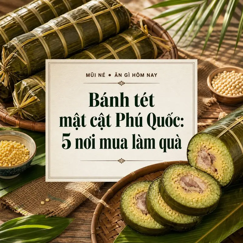 Bánh tét mật cật Phú Quốc: 5 nơi mua làm quà