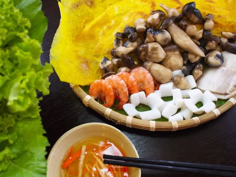 Bánh xèo nấm mối Bến Tre