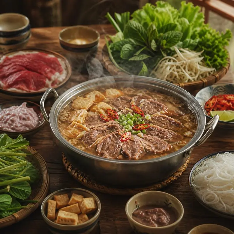 7 địa chỉ thưởng thức lẩu bò mắm ruốc tại Bình Dương