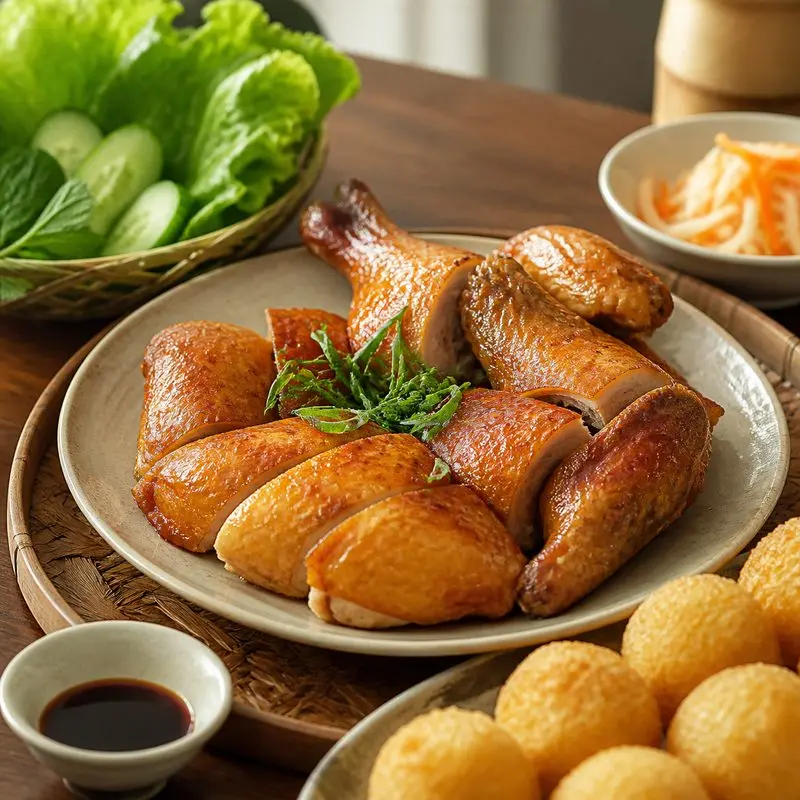 Gà quay xôi phồng Bình Dương và 4 địa chỉ thưởng thức