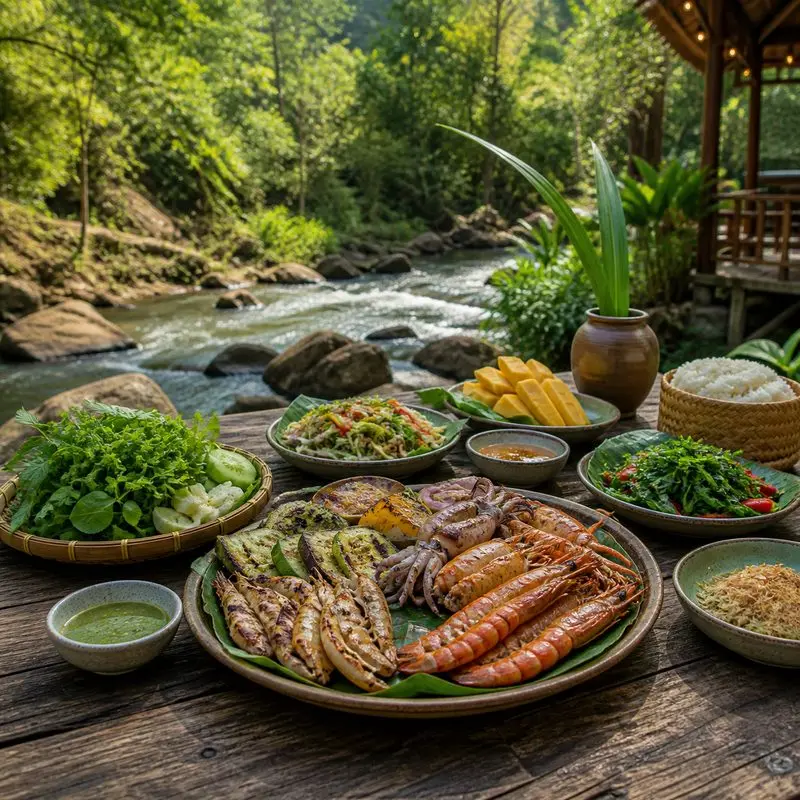 Khám phá không gian ven suối và món ngon tại Núi Lở