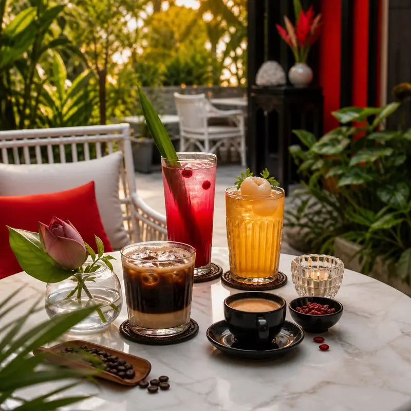 Khám phá The Tín Coffee Tea giữa không gian xanh ở Thuận An