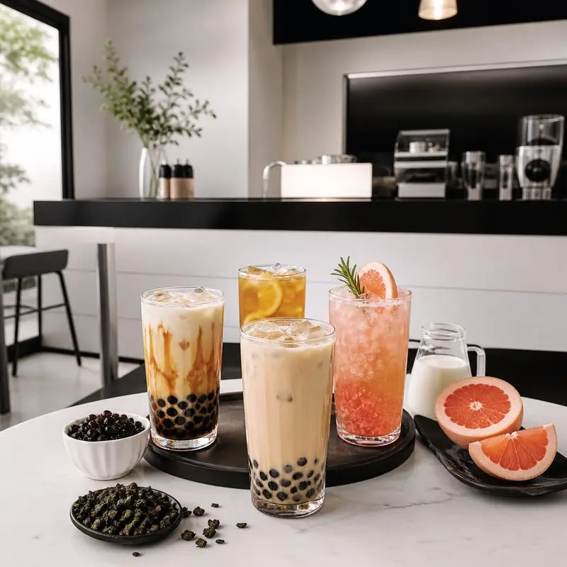 Khám phá không gian tối giản và menu tại 2212 Milktea