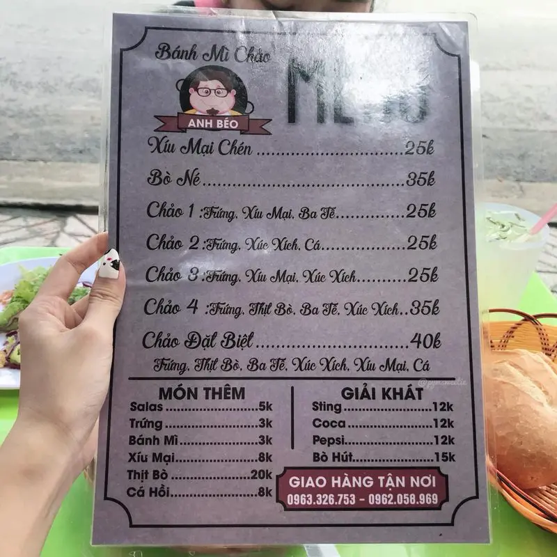 Tiệm bánh mì chảo Anh Béo