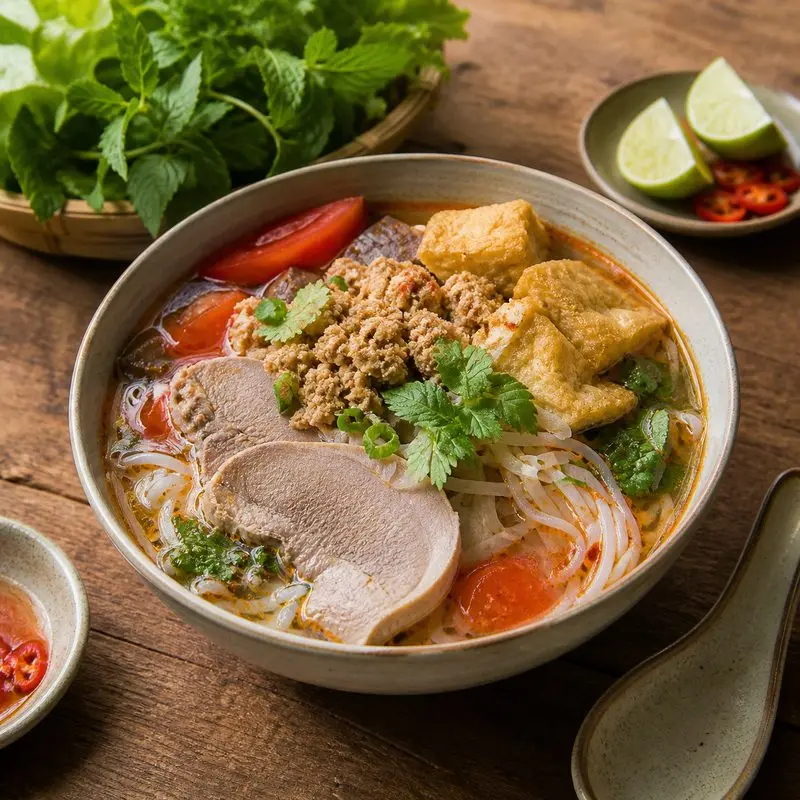 Khám phá bún riêu lưỡi, món ngon dân dã của Bình Dương