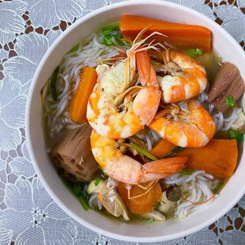 Bún tôm Bình Dương tại quán Khang Anh