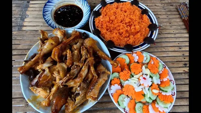 Gà nướng sầu riêng Quán Vườn Măng Bình Nhâm