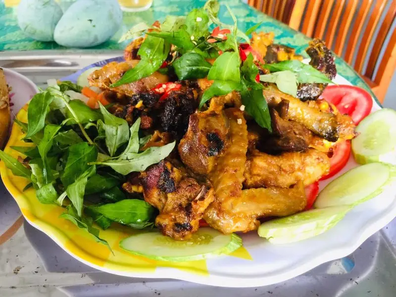 Gà nướng sầu riêng Vườn cây 99 - Đặc sản Gà gỏi măng cụt Lái Thiêu
