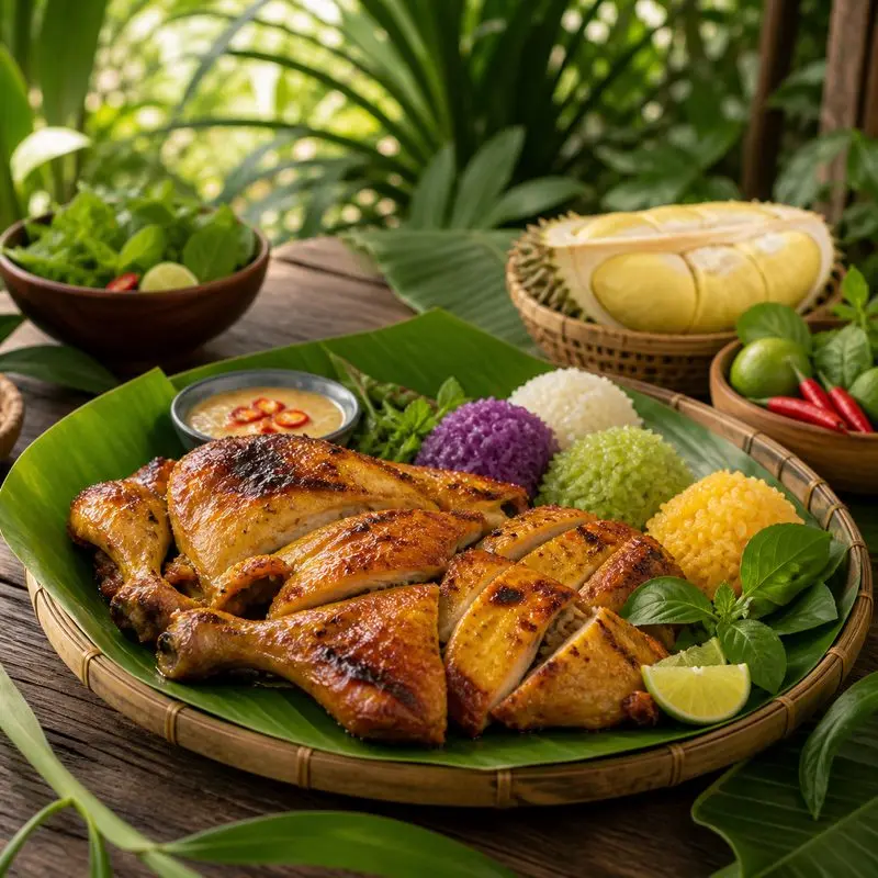 Khám phá 4 quán gà nướng sầu riêng độc đáo ở Bình Dương