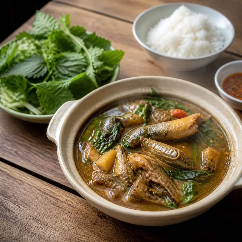 Lươn um lá cách