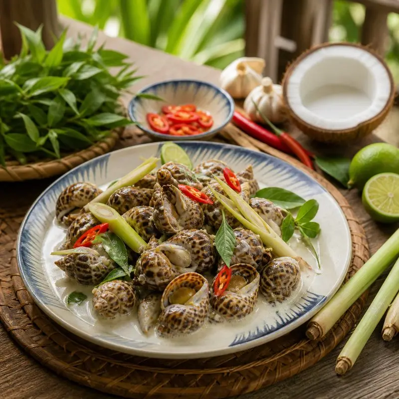 Khám phá vị béo thơm của ốc len xào dừa Bến Tre