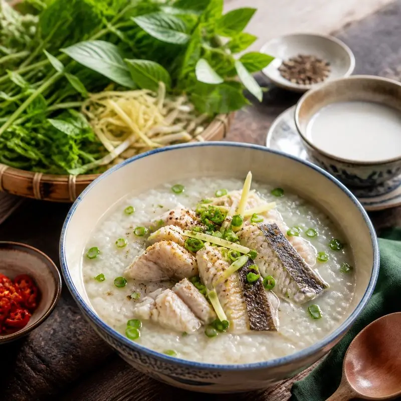 Cháo cá lóc rau đắng, hương vị mộc mạc của Bến Tre
