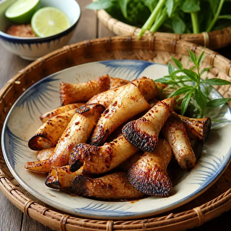 Nấm mối Bến Tre nướng muối ớt