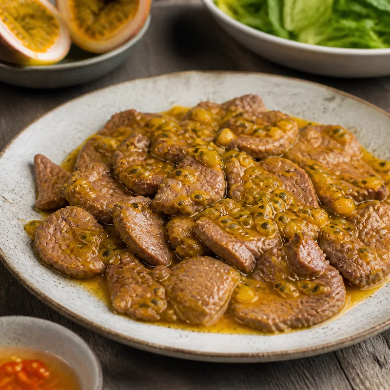 Bò sốt chanh dây