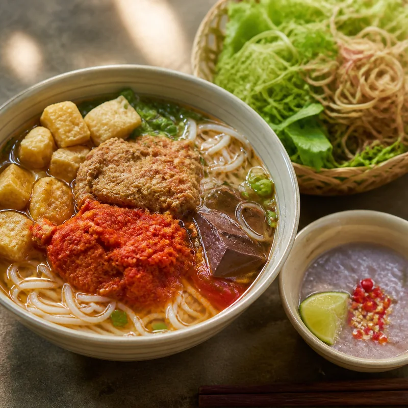 Bún riêu cua vị sông Kôn