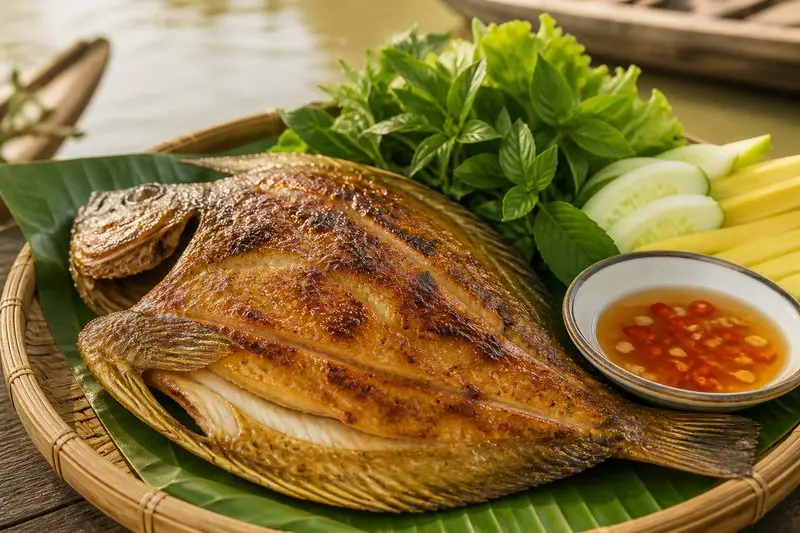 Cá lẹp vàng Cà Mau: vị biển dân dã, nướng lên thơm béo