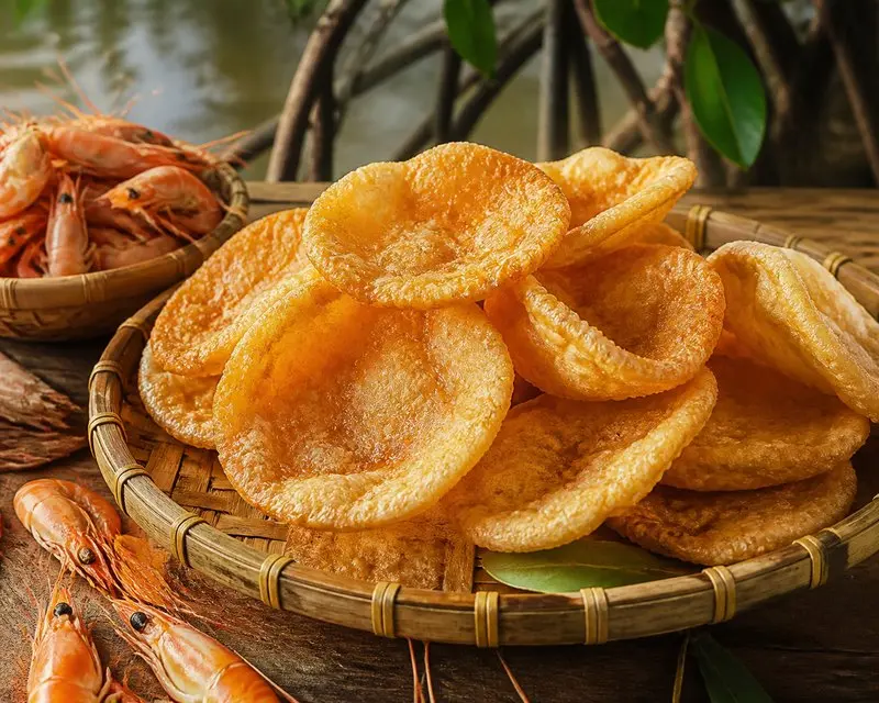 Bánh phồng tôm Năm Căn: Món quà giòn thơm từ xứ biển Cà Mau