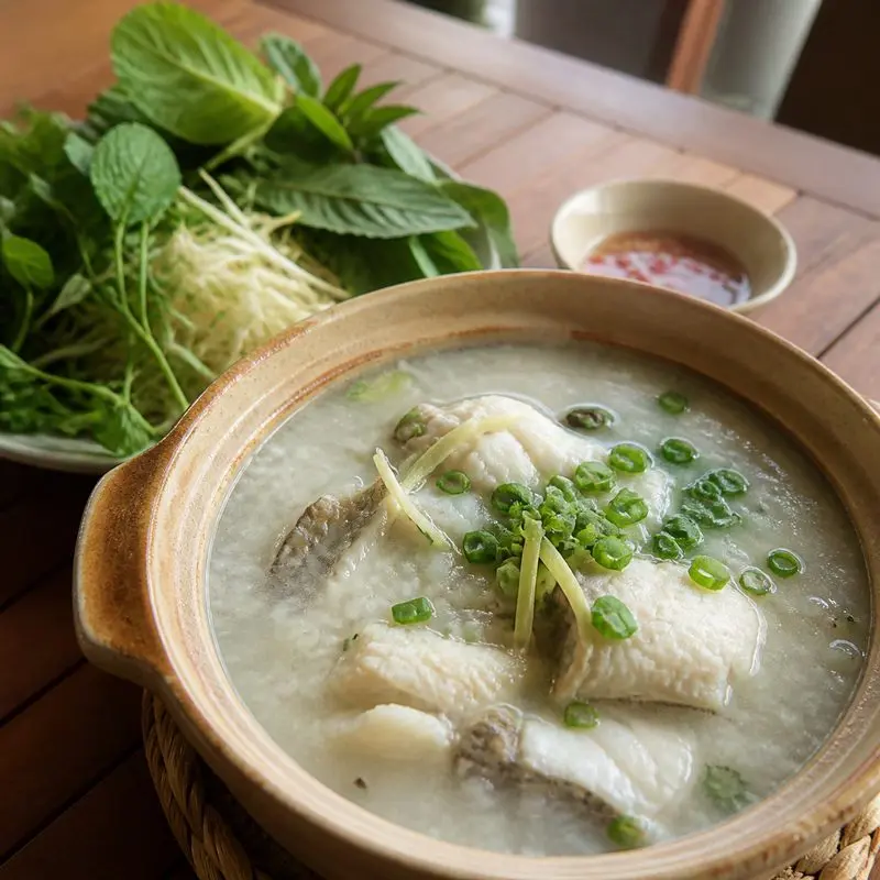 Cháo cá lóc nhúng Thanh Bình