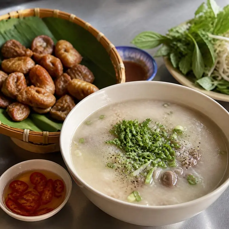 Cháo Lòng - Lòng Chiên Giòn