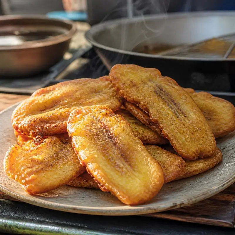 Chuối chiên chợ Lều Xanh