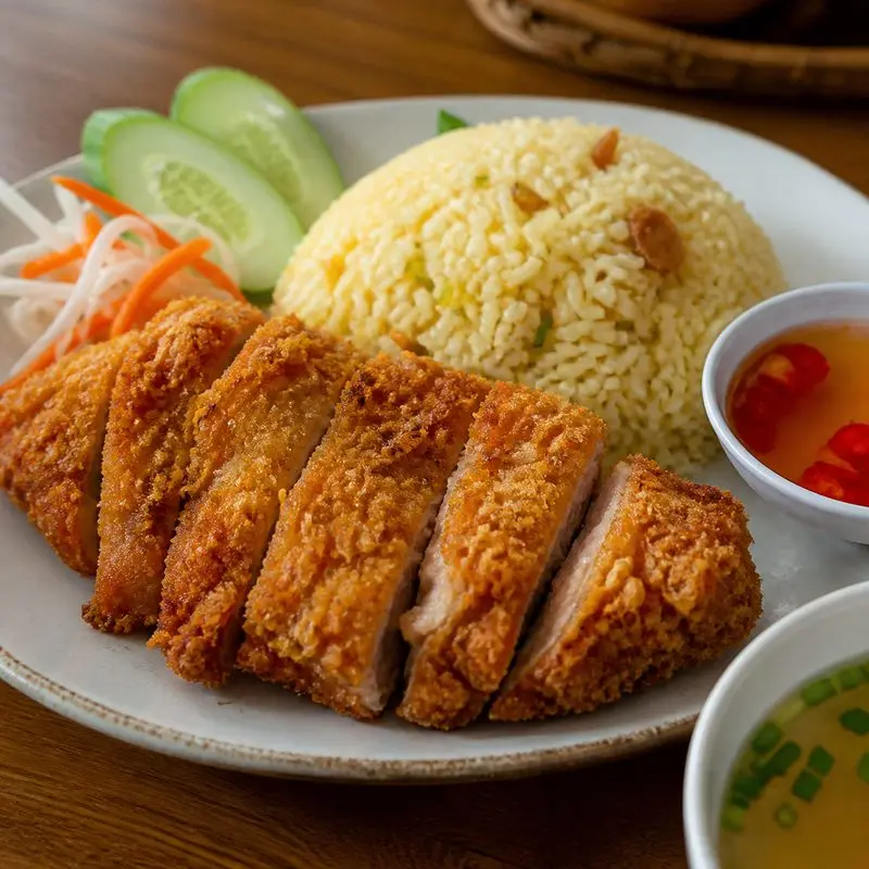 Cơm Gà Xối Mỡ – Cô Hoài
