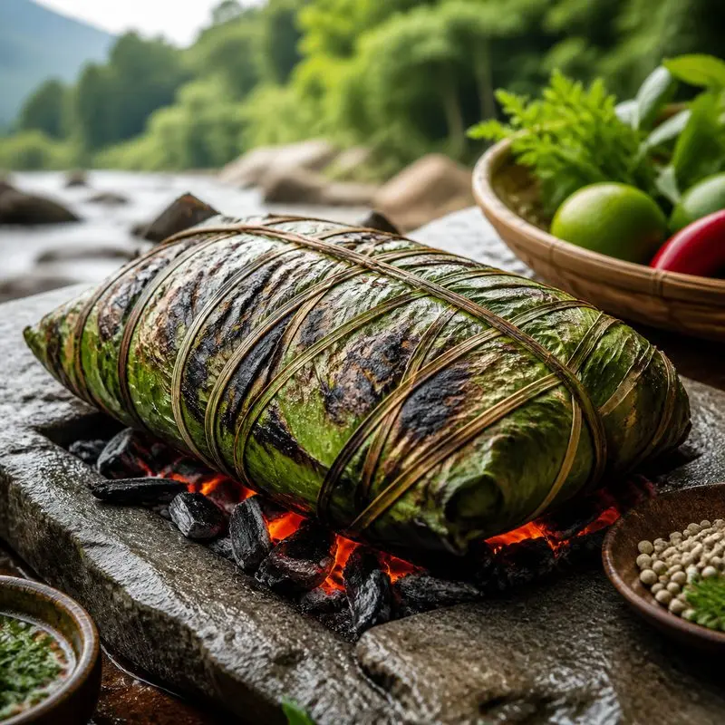 Theo dòng suối đá khám phá món rêu nướng Hà Giang