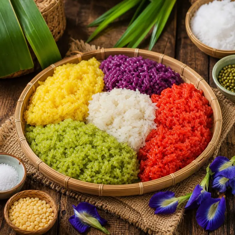 Khám phá sắc màu và hương vị xôi ngũ sắc Hà Giang