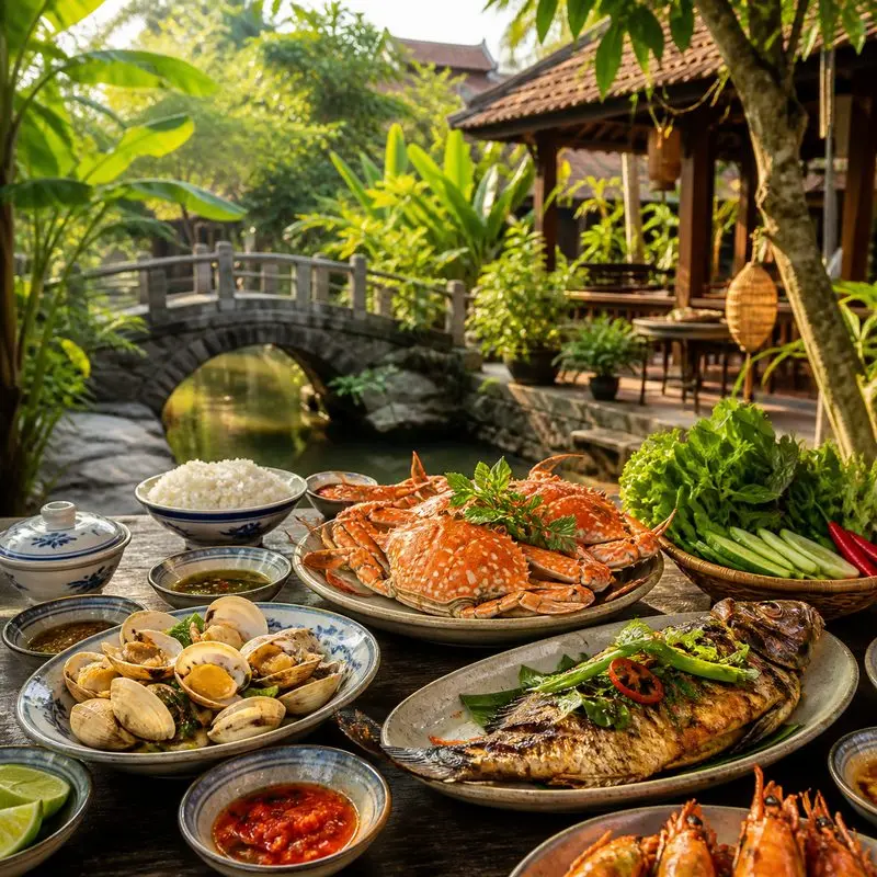 Khám phá không gian và thực đơn tại Ẩm thực Làng chài Hạ Long