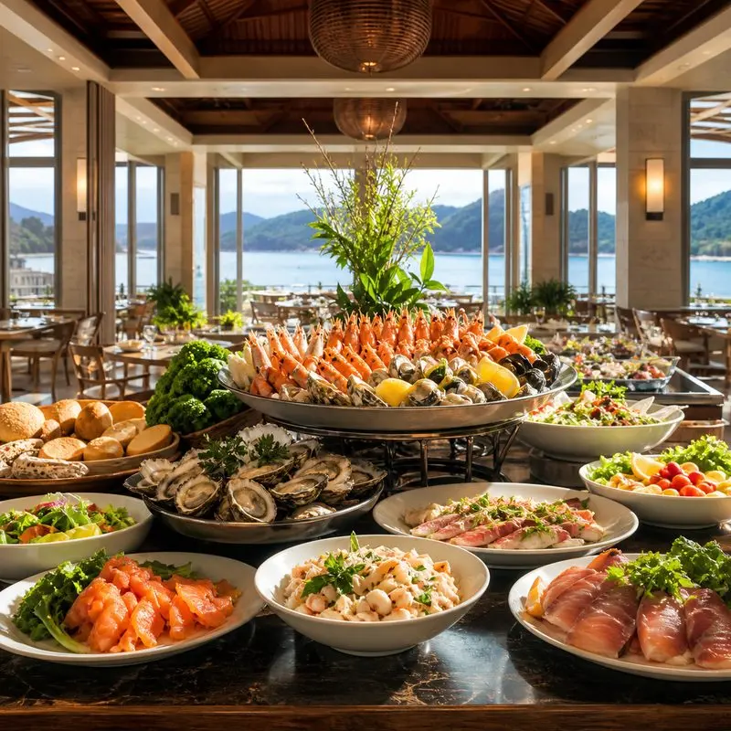 Khám phá buffet Sen Á Đông giữa không gian biển Hạ Long
