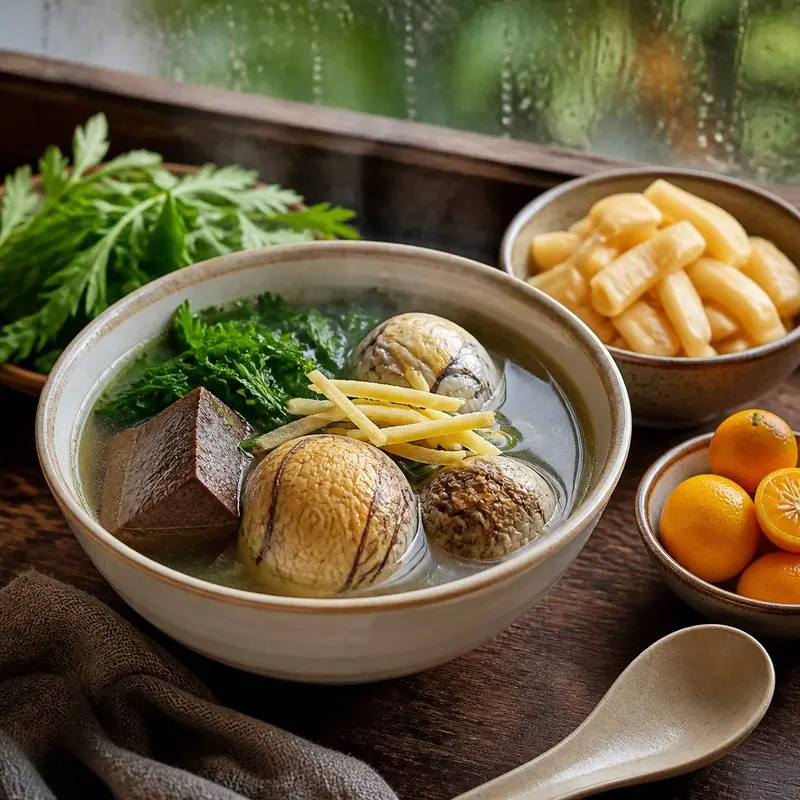 Khám phá vị lạ của trứng vịt lộn, tiết hầm ngải cứu ở Hạ Long