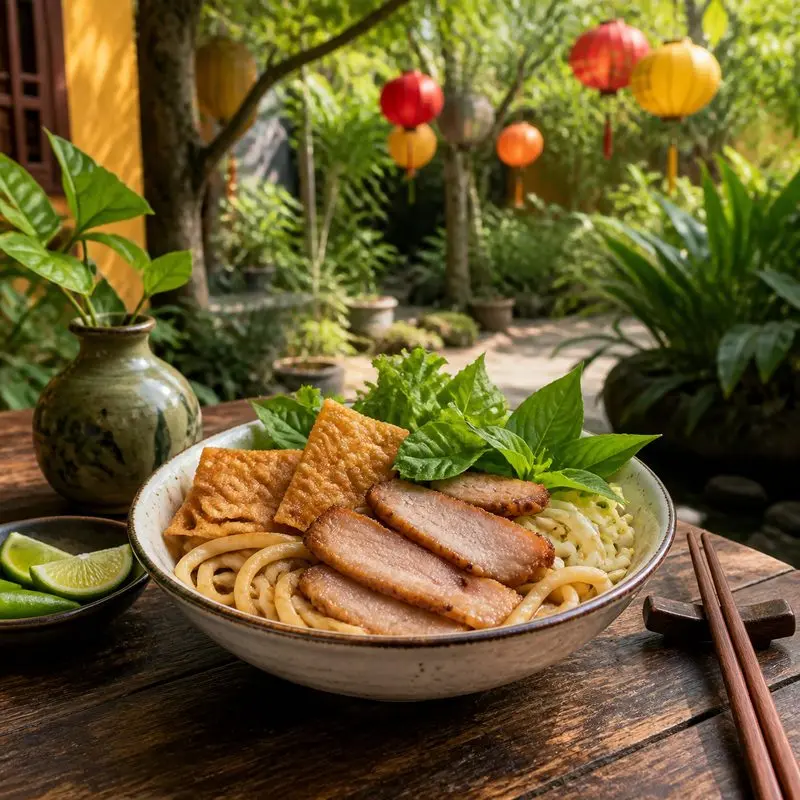 Thưởng thức cao lầu giữa khu vườn xanh ở Hội An