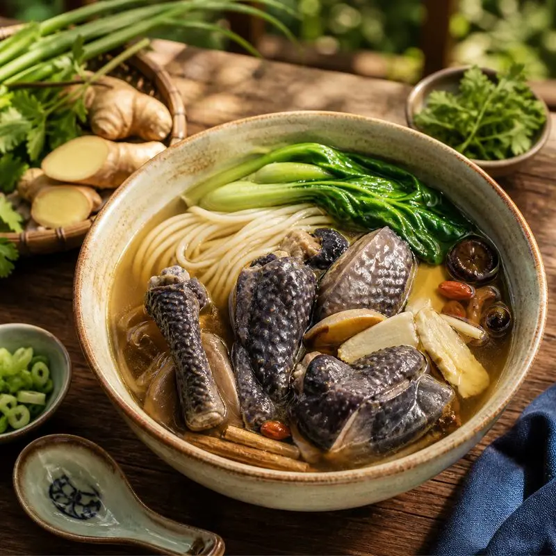Mì Gà Tiềm Nhà Gỗ Bến Tre: món gà tiềm bổ dưỡng