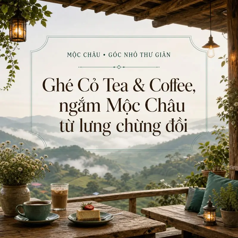 Ghé Cỏ Tea & Coffee, ngắm Mộc Châu từ lưng chừng đồi