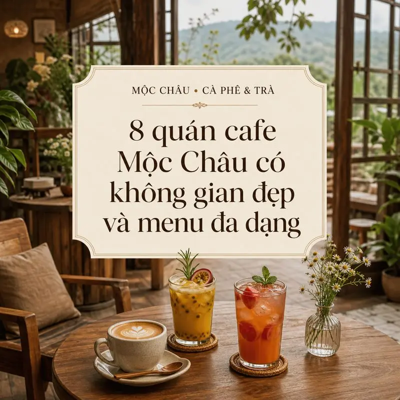8 quán cafe Mộc Châu có không gian đẹp và menu đa dạng