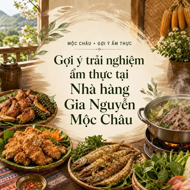 Gợi ý trải nghiệm ẩm thực tại Nhà hàng Gia Nguyễn Mộc Châu