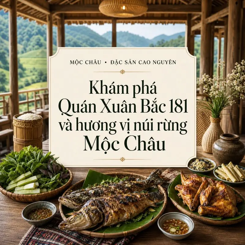 Khám phá Quán Xuân Bắc 181 và hương vị núi rừng Mộc Châu