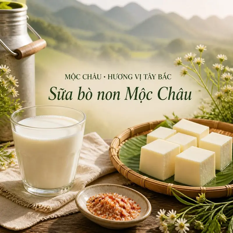Khám phá vị béo thơm của sữa bò non Mộc Châu