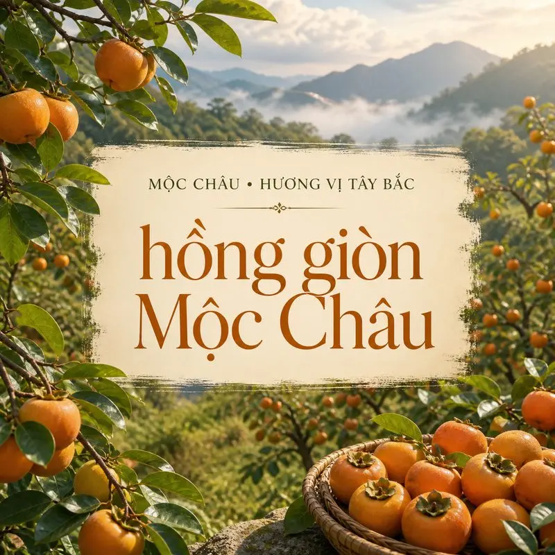 Hồng giòn Mộc Châu: Mùa quả chín và kinh nghiệm chọn mua