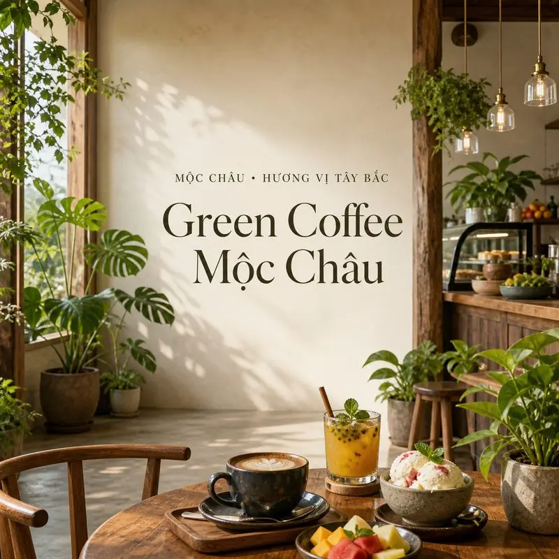 Ghé Green Coffee giữa không gian xanh ở Mộc Châu