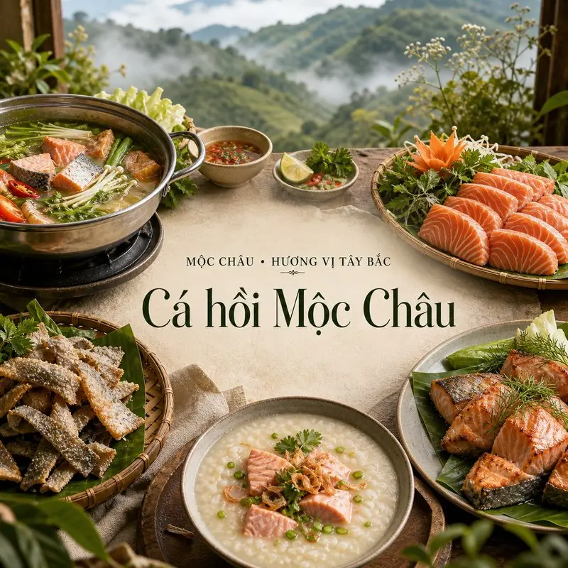 Thưởng thức cá hồi giữa cao nguyên Mộc Châu