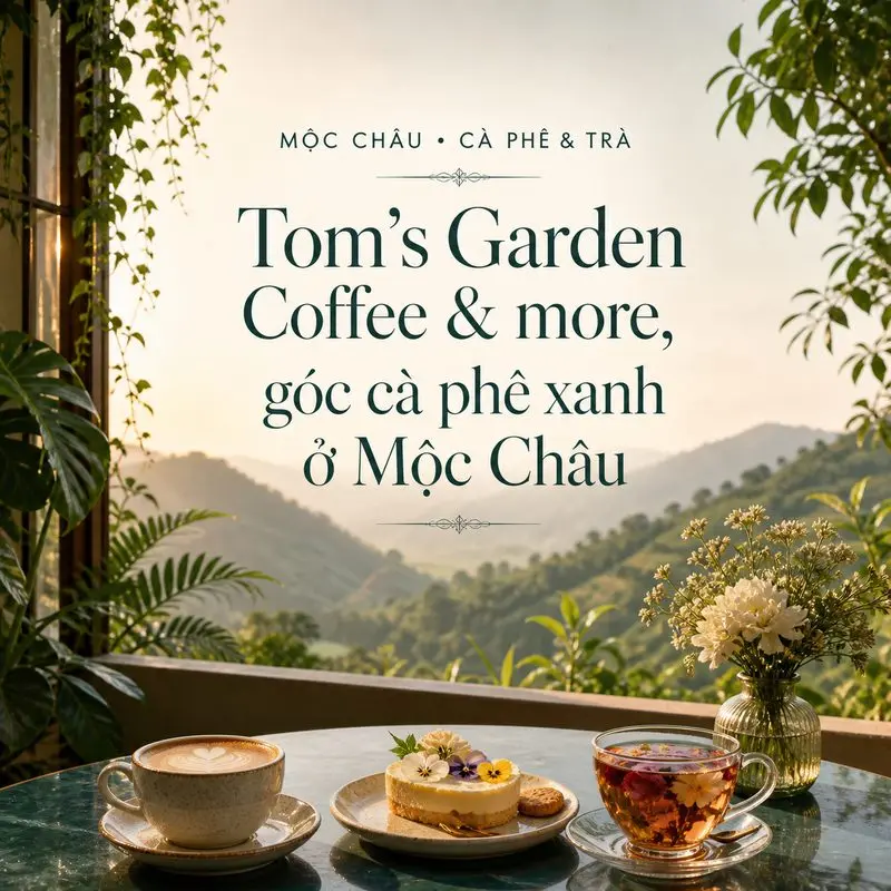 Tom’s Garden Coffee & more, góc cà phê xanh ở Mộc Châu