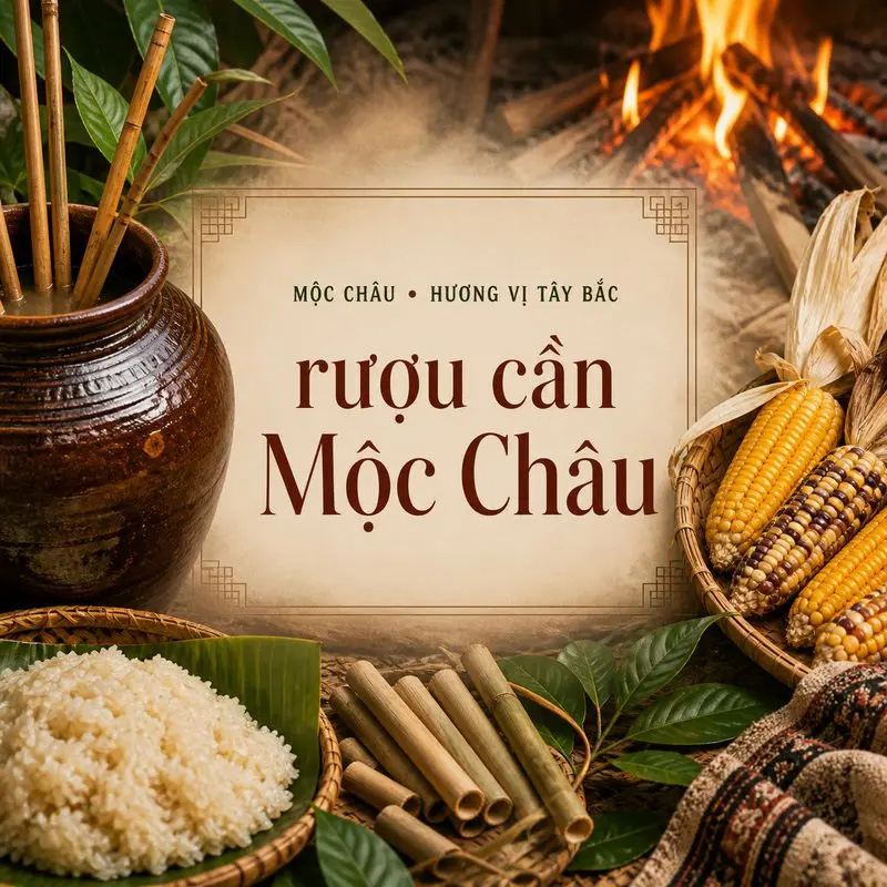 Rượu cần Mộc Châu và câu chuyện văn hóa bên chum rượu