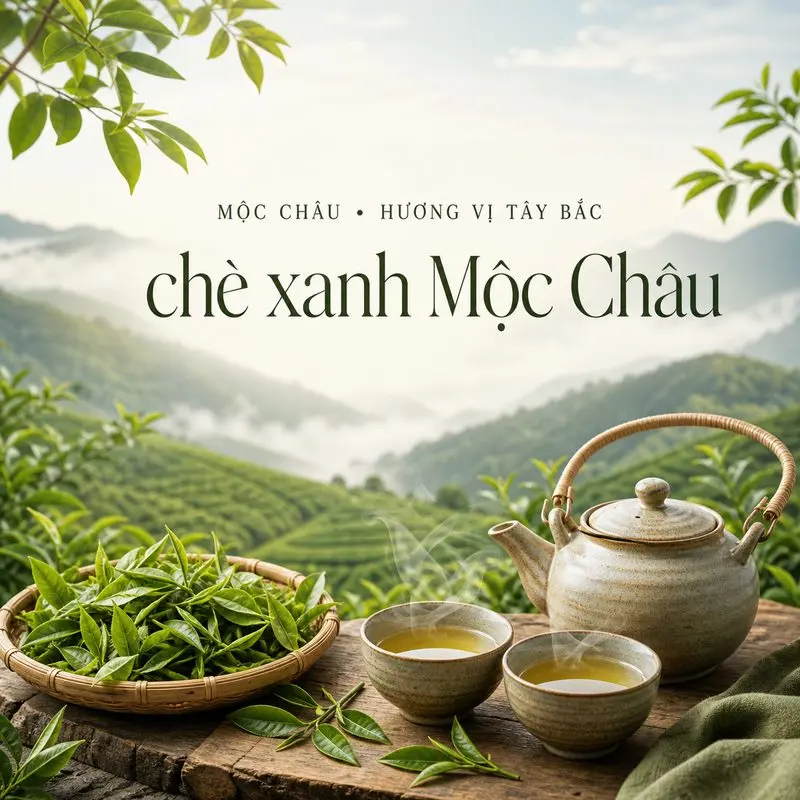Khám phá chè xanh Mộc Châu và mùa hái chè trên cao nguyên