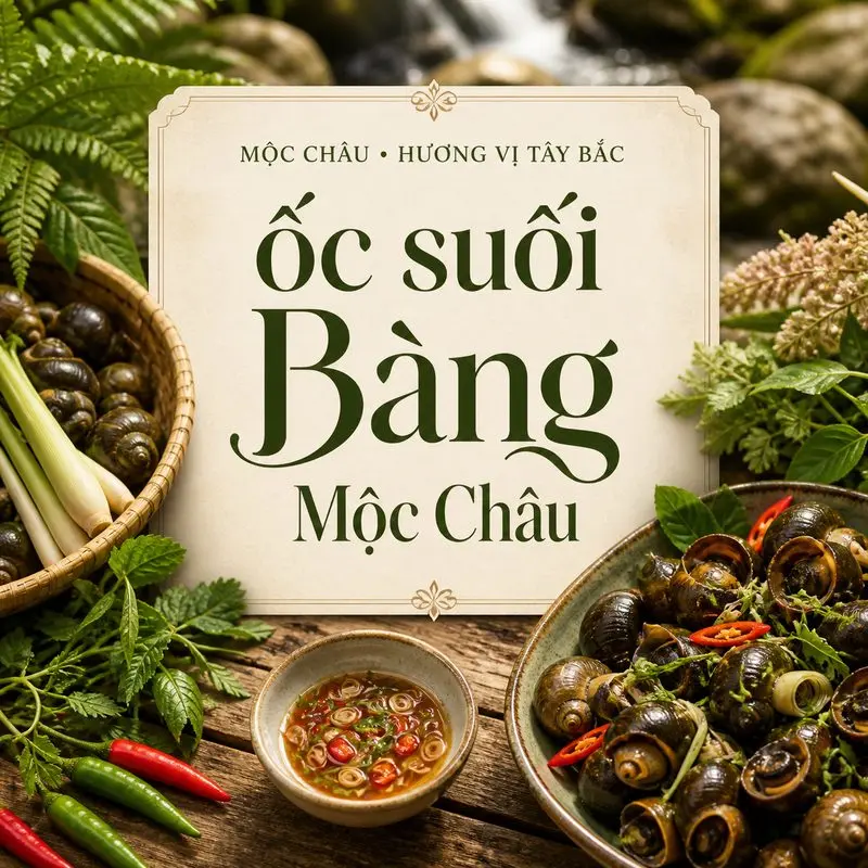 Ốc suối Bàng Mộc Châu, thức quà dân dã của mùa mưa