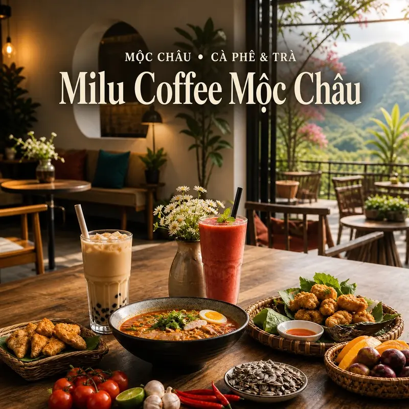 Milu Coffee Mộc Châu, điểm hẹn ăn vặt của giới trẻ