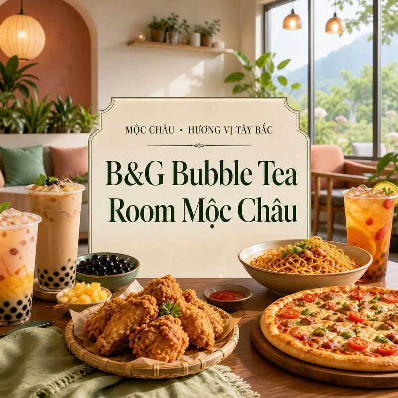 Khám phá B&G Bubble Tea Room giữa hành trình Mộc Châu