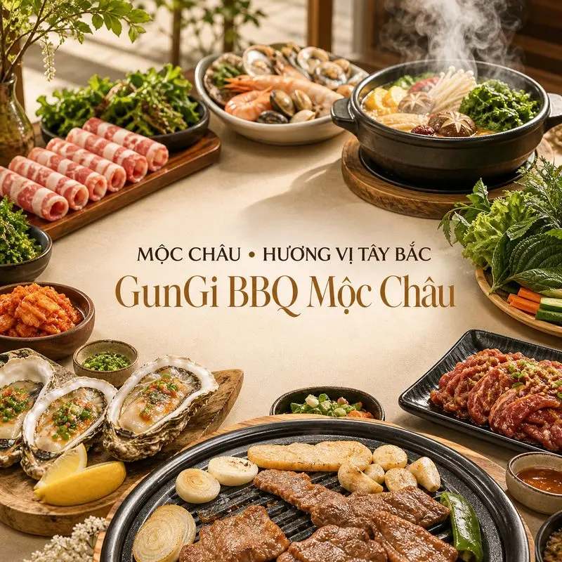 Khám phá lẩu nướng Hàn Quốc tại GunGi BBQ Mộc Châu
