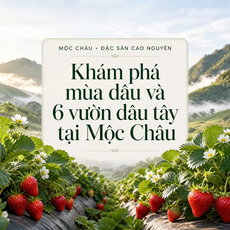 Khám phá mùa dâu và 6 vườn dâu tây tại Mộc Châu