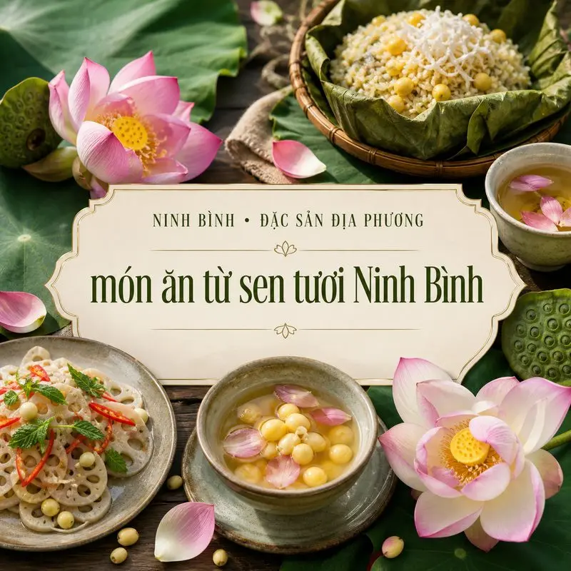 Hương sen Ninh Bình từ đầm hoa đến những món quê