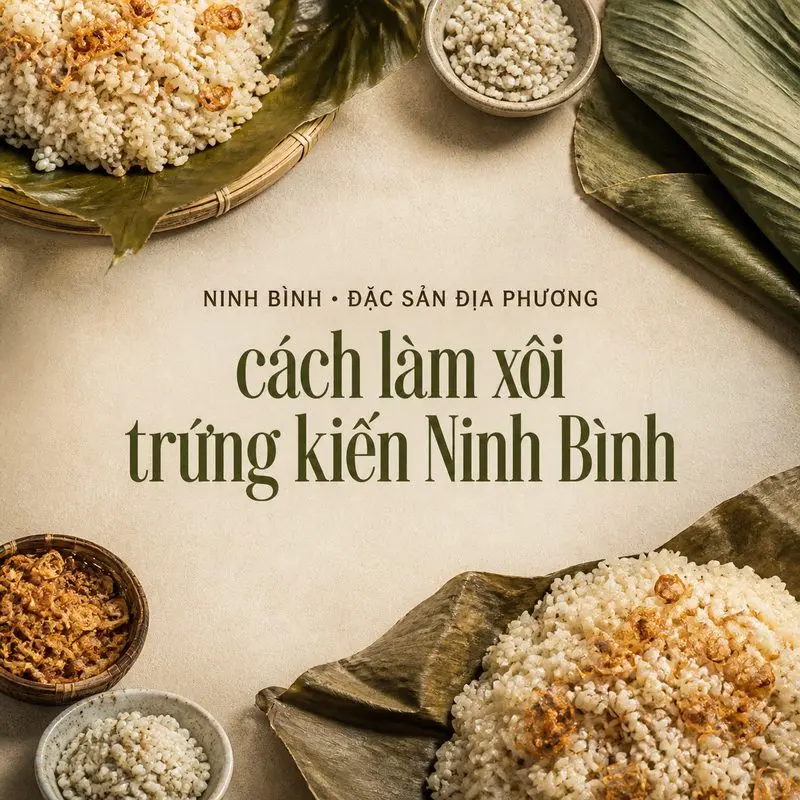Xôi trứng kiến Nho Quan và cách chế biến tại nhà